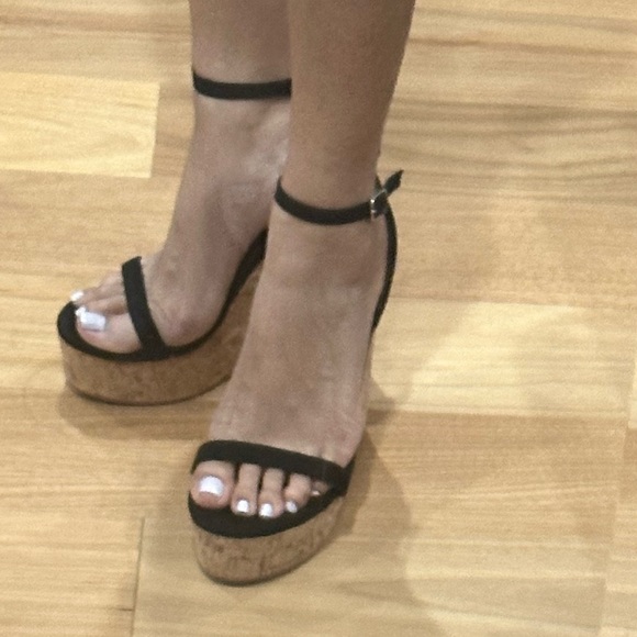Fashionnova Something You Never Did Black Wedges - Picture 3 of 4